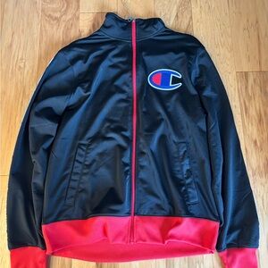 Champion men’s Black and Red Zip Up Jacket